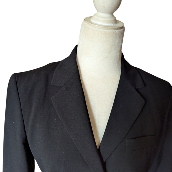 Banana Republic Wool Black Career Office Siren Classic Blazer Sz 8 - Picture 3 of 11